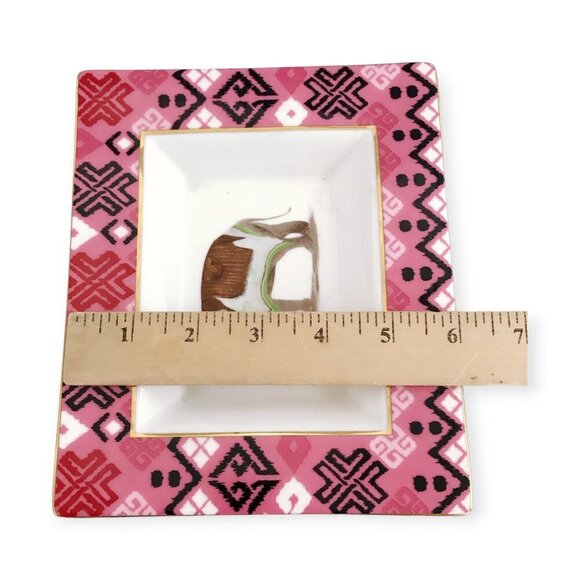 C. Wonder Elephant Ceramic Plate, Pink Multi - Picture 5 of 6